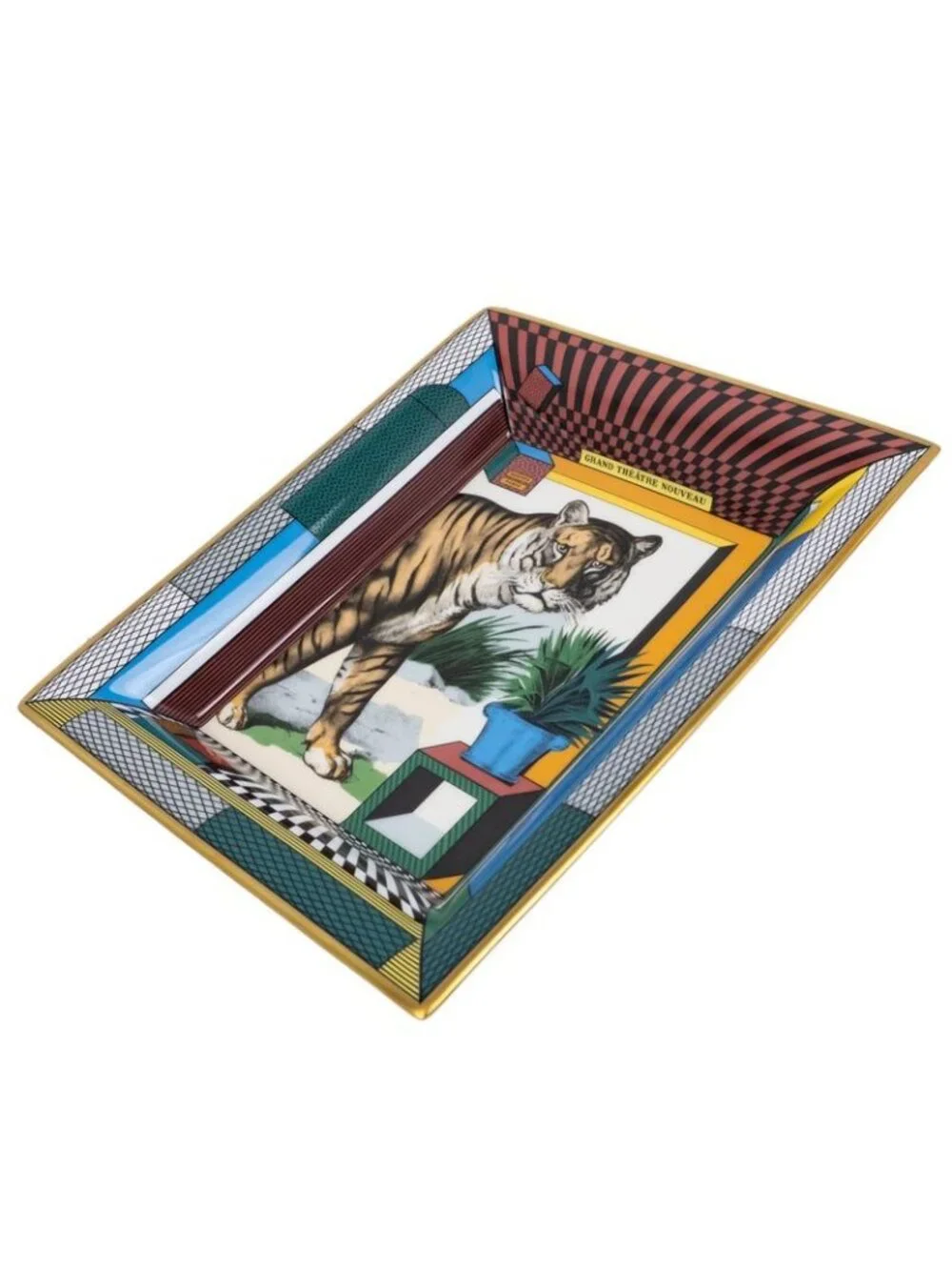 Hermes Accessory Case Grand Theater Nouveau King's Tiger Tray Plate
